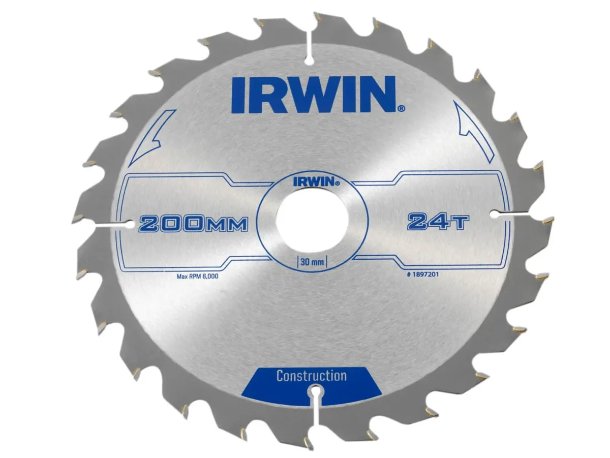 Construction Circular Saw Blade 200 x 30mm x 24T ATB | IRW1897201