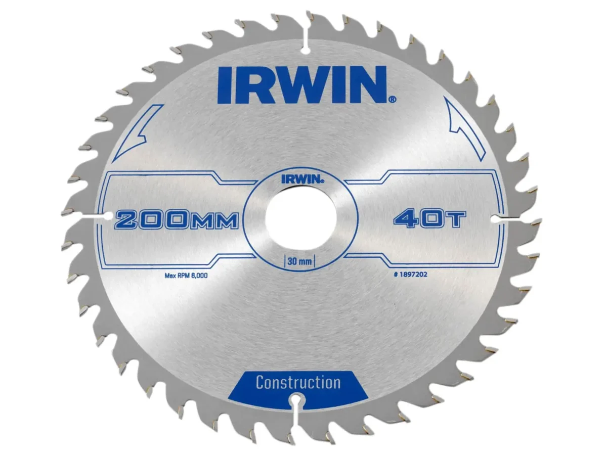 Construction Circular Saw Blade 200 x 30mm x 40T ATB | IRW1897202