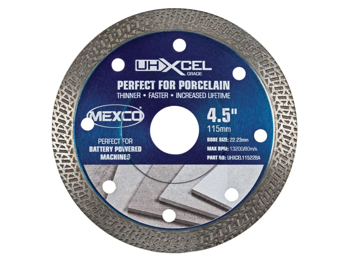 UHXCEL Grade Porcelain & Ceramic Tile Diamond Blade 115 x 22mm | MEXUHXL115BA