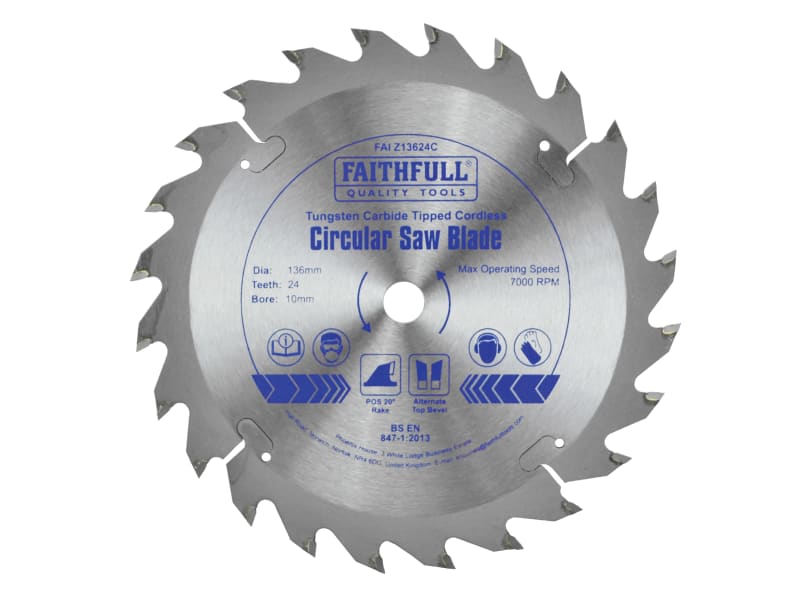TCT Cordless Trimsaw Blade 136 x 10mm x 24T POS | FAIZ13624C