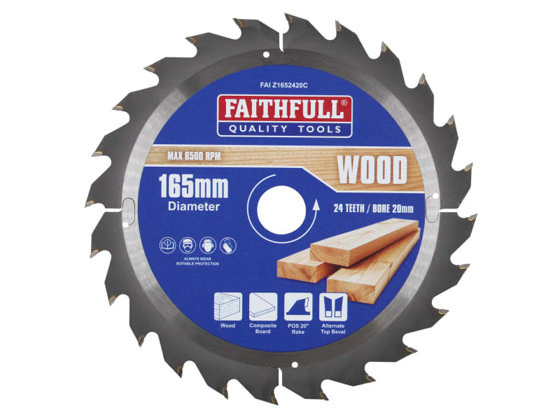 TCT Cordless Trimsaw Blade 165 x 20mm x 24T POS | FAIZ1652420C