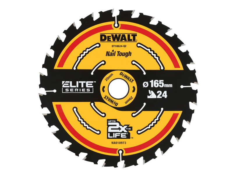 ELITE™ Series Framing Circular Saw Blade 165 x 20mm x 24T | DEWDT10624QZ