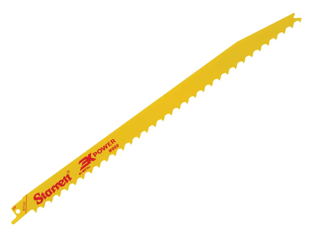 BT123-5 Bi-Metal Reciprocating Blade, Wood Tapered 300mm 3 TPI (Pack 5) | STRBT1235