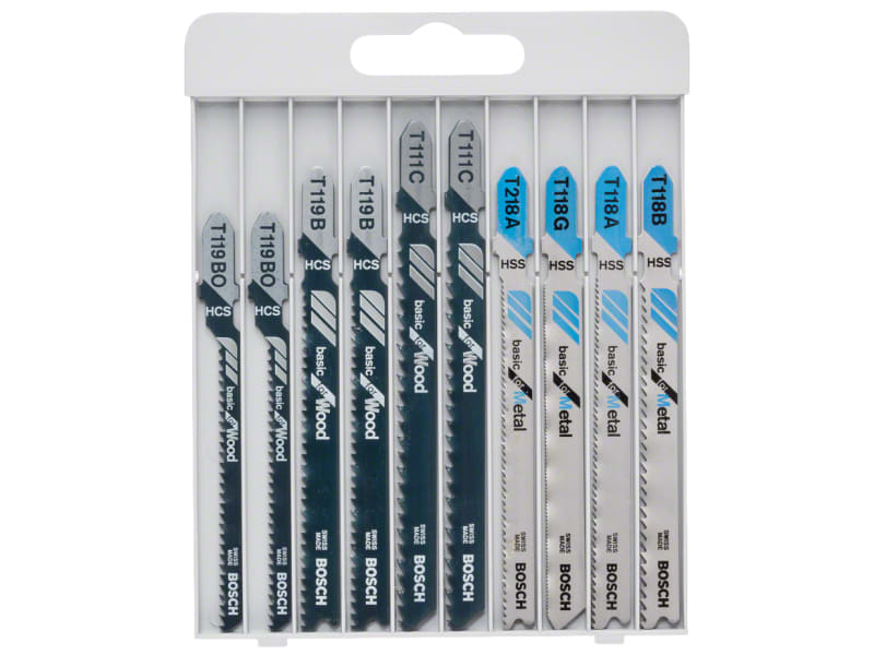 Basic for Wood and Metal Jigsaw Blade Set,10 Piece | BPA607010630