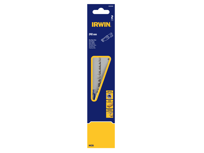 Sabre Saw Blade Coarse Wood Cutting 240mm (Pack 2) | IRWIW1016302