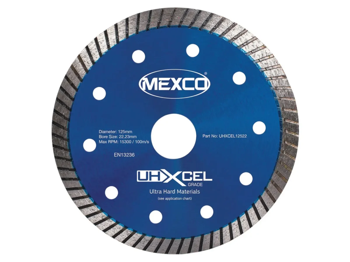UHXCEL Ultra Hard Materials Diamond Blade 125 x 22mm | MEXUHXL125