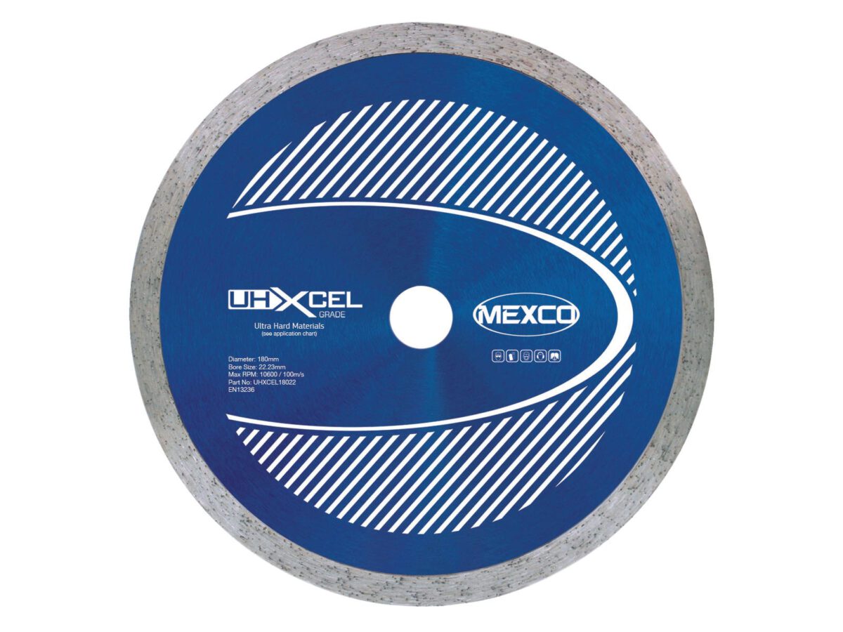 UHXCEL Ultra Hard Materials Diamond Blade 180 x 25.4mm | MEXUHXL1805