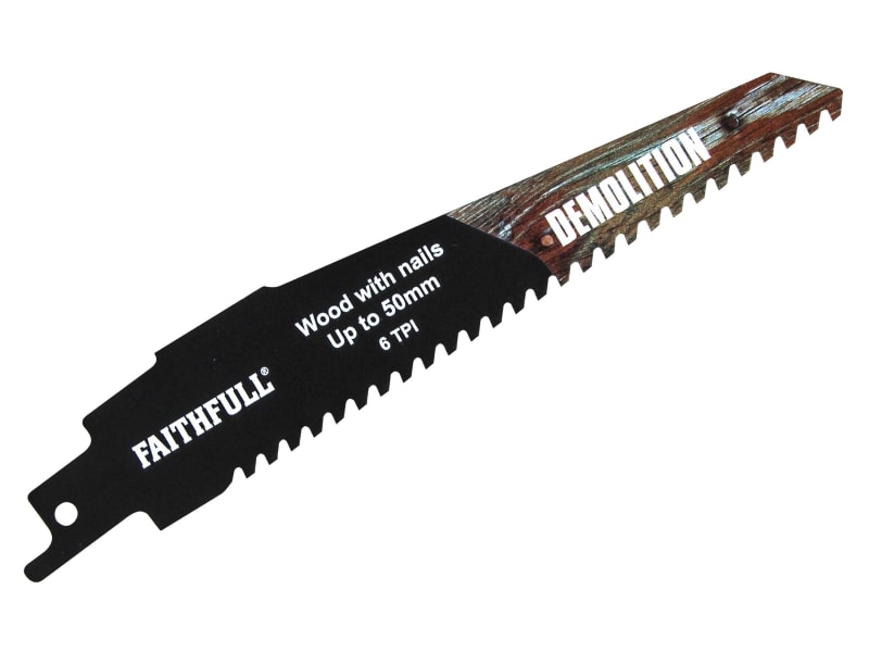 S940HM Demolition Carbide Sabre Saw Blade 152mm x 6 TPI | FAISBS940HM