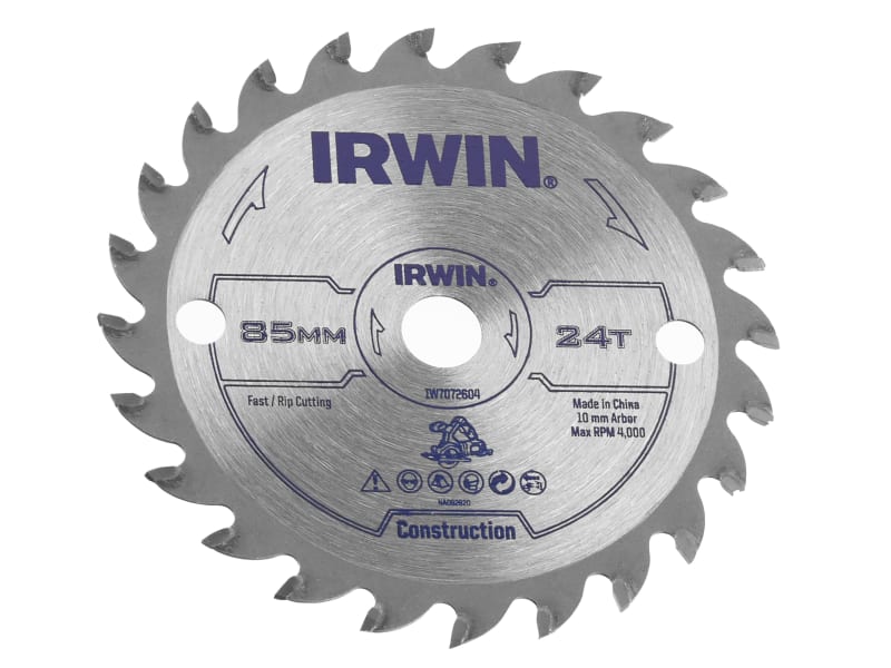 General Purpose Saw Blade 85 x 10mm x 24T ATB | IRWIW7072604