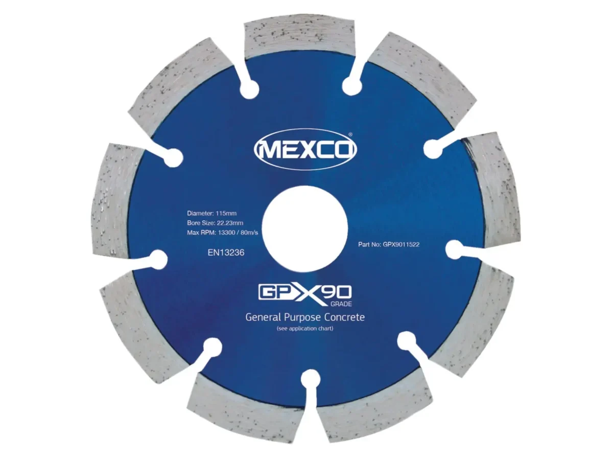GPX90 Concrete Diamond Blade 115 x 22mm | MEXGPX90115