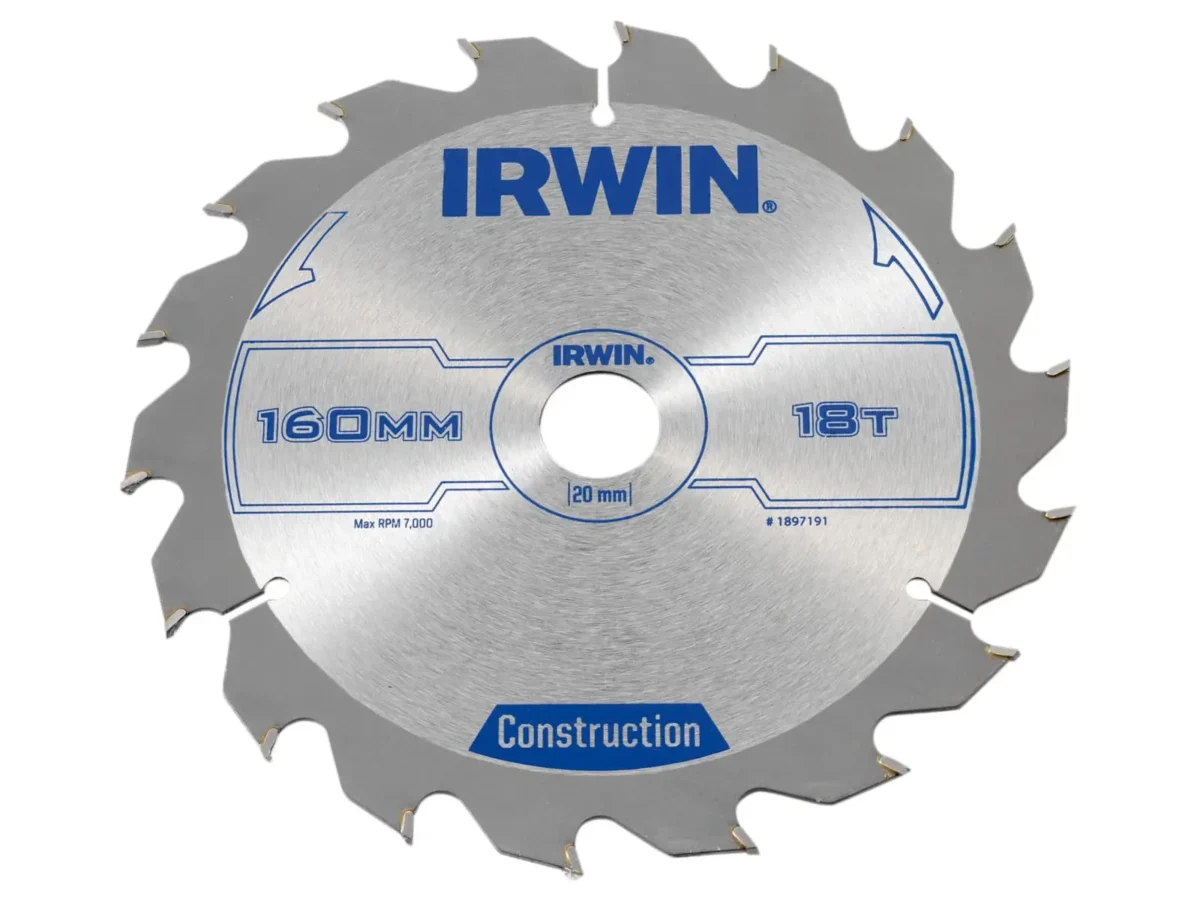Construction Circular Saw Blade 160 x 20mm x 18T ATB | IRW1897191