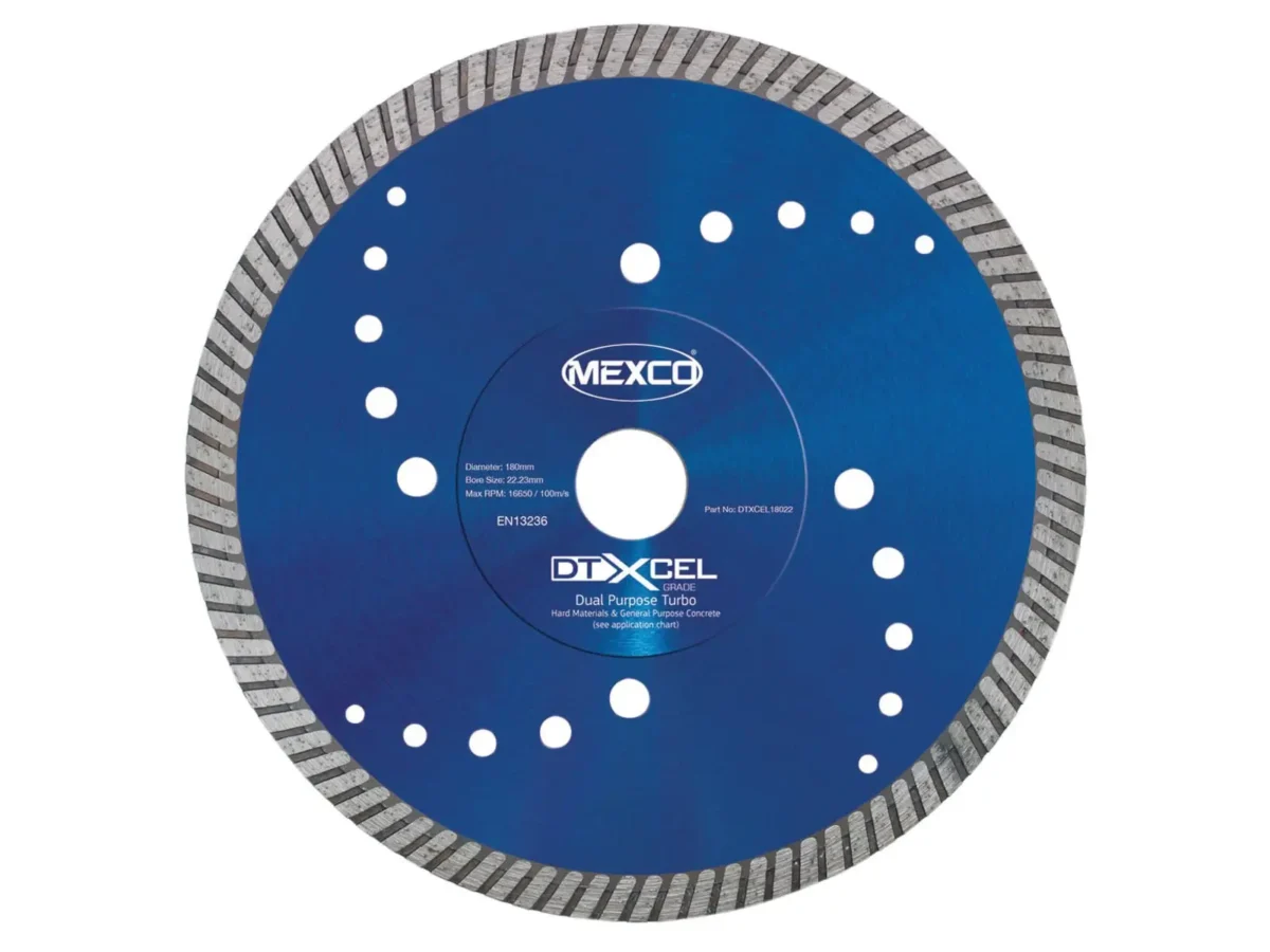 XCEL Grade Dual Purpose Turbo Diamond Blade 180 x 22mm | MEXDTXL18022