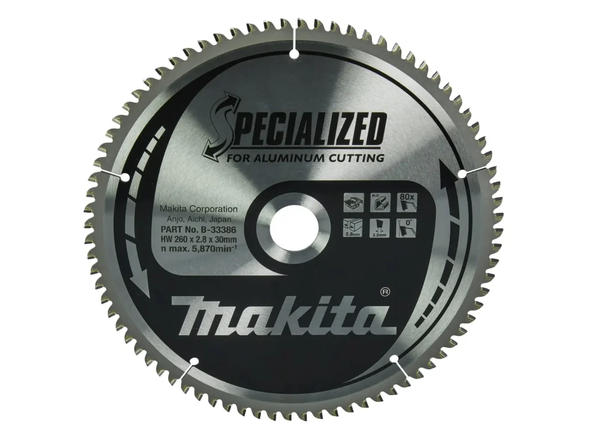 B-33386 Specialized Aluminium Saw Blade 260 x 30mm x 80T | MAKB33386