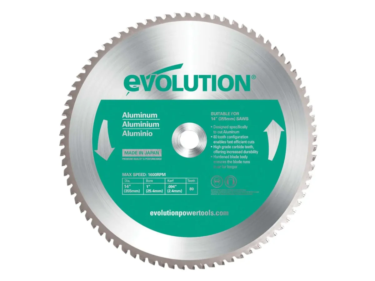 Aluminium Cutting Chop Saw Blade 355 x 25.4mm x 80T | EVLRP3552580
