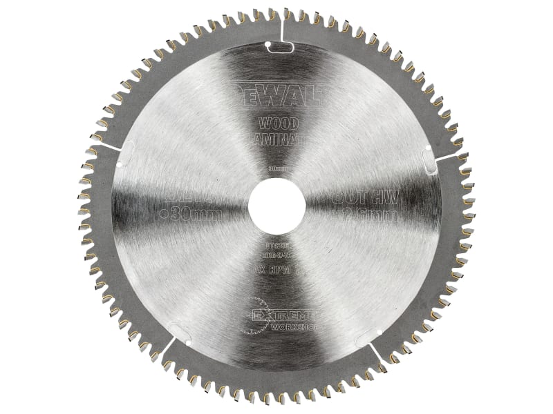 Series 40 Circular Saw Blade 216 x 30mm x 80T TCG/Neg | DEWDT4286QZ