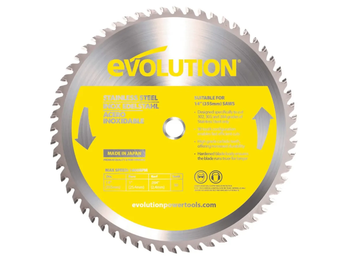 Stainless Steel Cutting Chop Saw Blade 355 x 25.4mm x 90T | EVLRP3552590