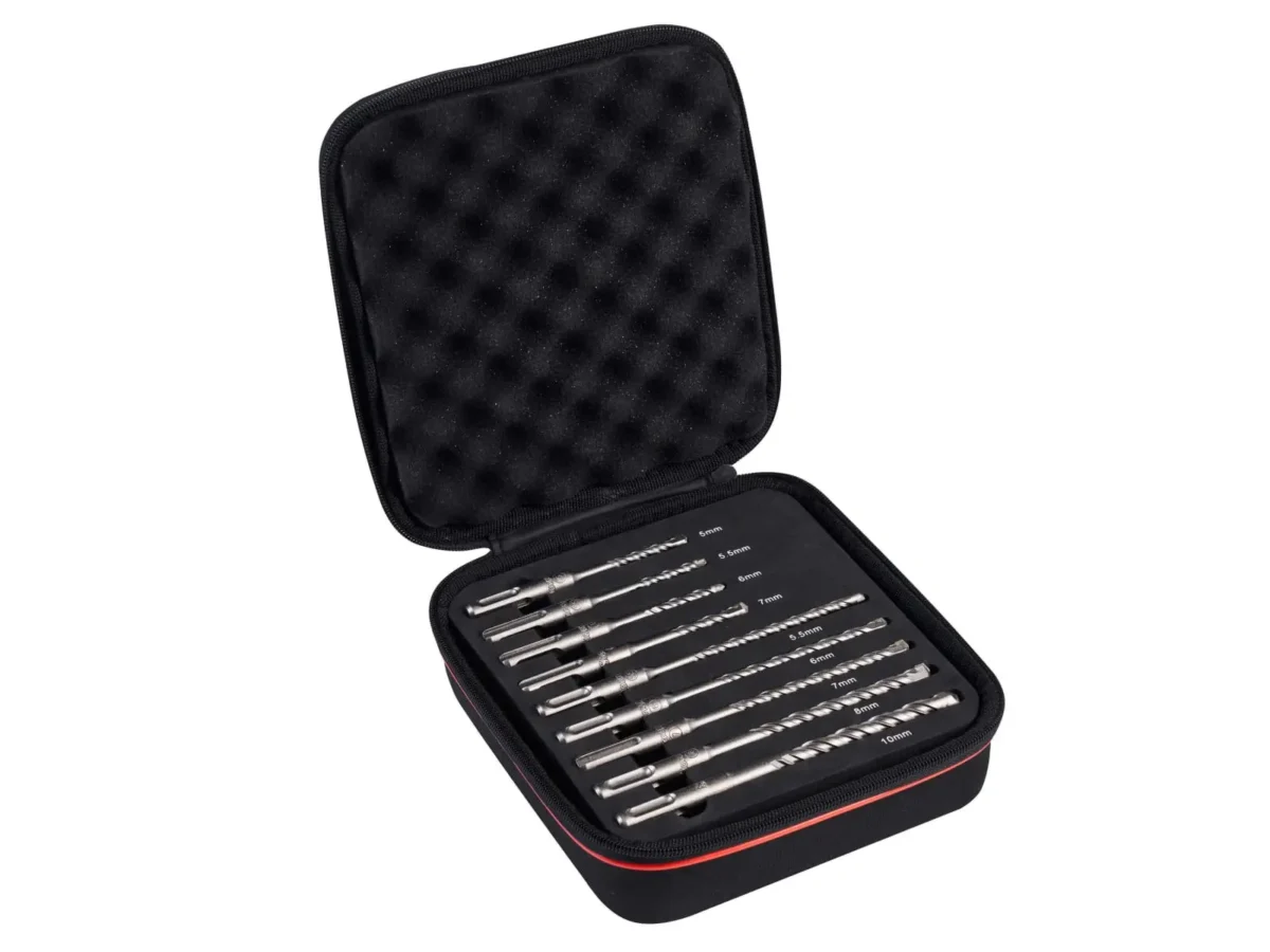 SDS Plus 2 Point Drill Bit Set, 9 Piece | STRKBPSK09