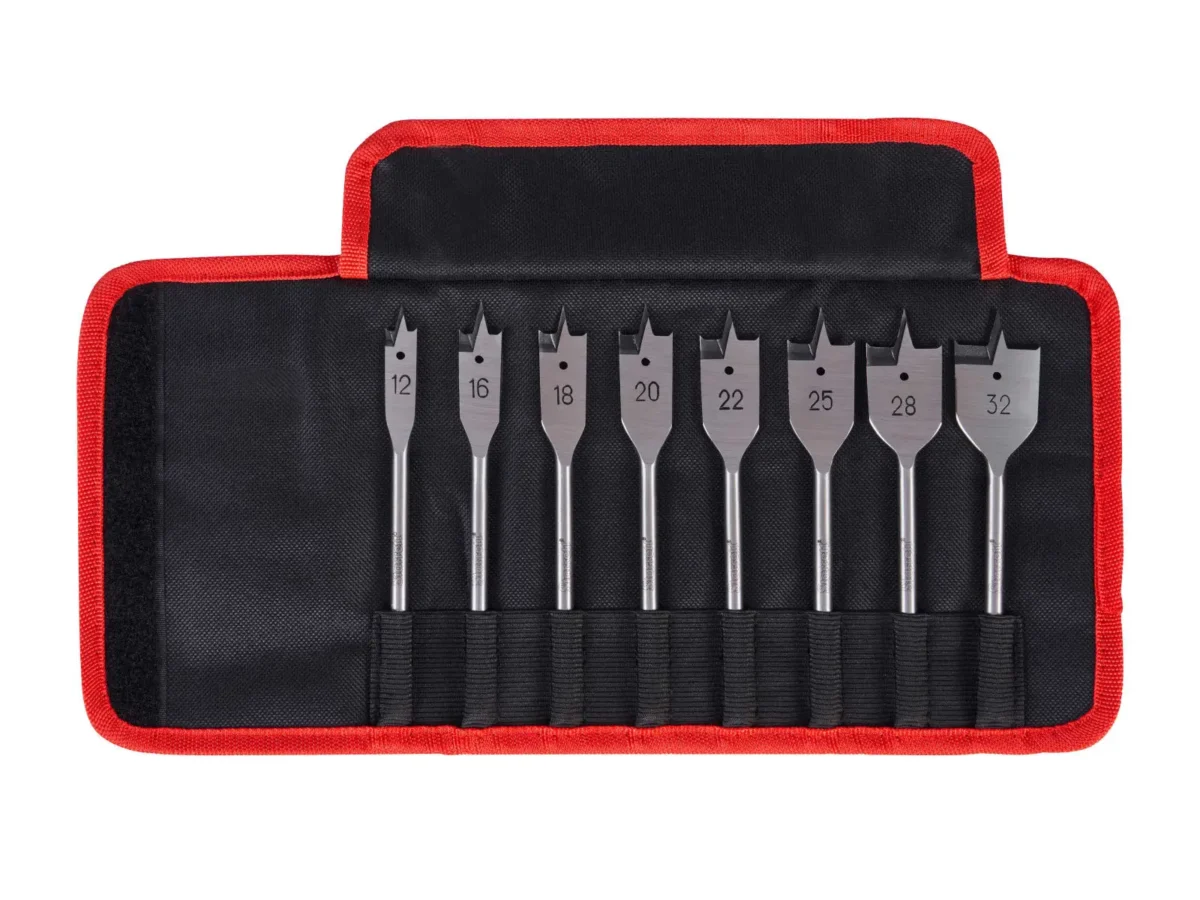 Flat Wood Drill Bit Set, 8 Piece | STRKFWDK08