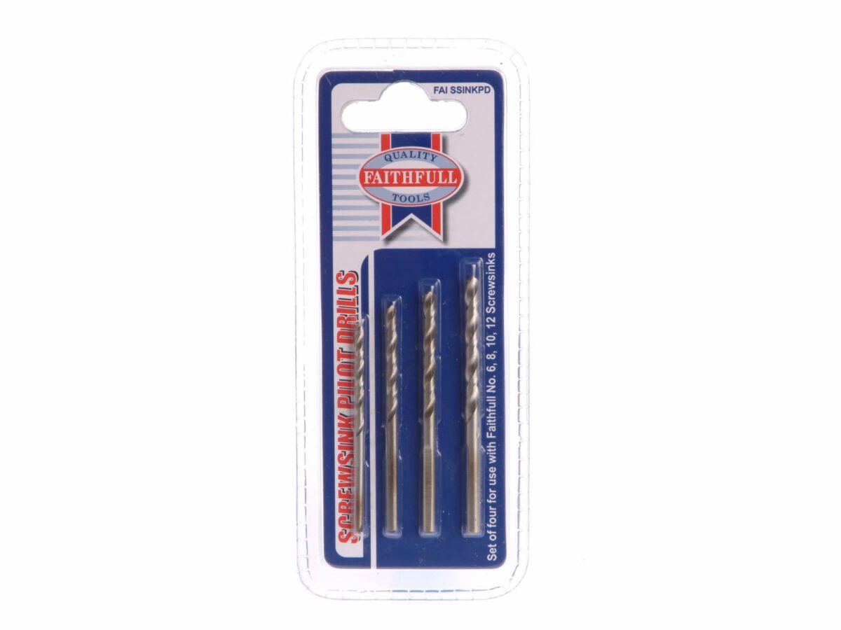 Screwsink Pilot Drill Set, 4 Piece | FAISSINKPD