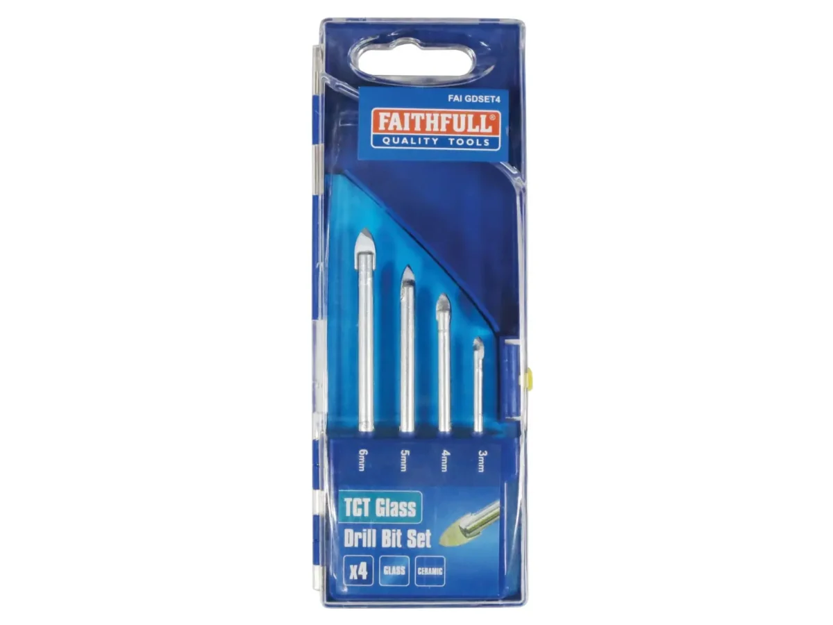 Tile & Glass Drill Bit Set of 4 (3-6mm) | FAIGDSET4