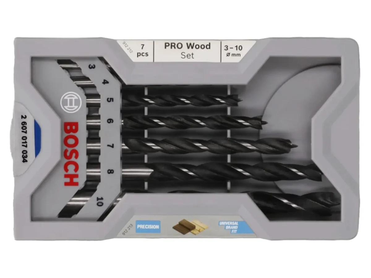 Professional Robust Line Brad Point Drill Bit Set, 7 Piece | BPA607017034