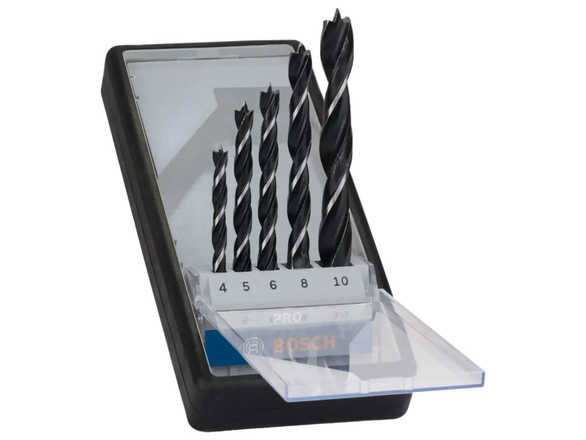 PRO Wood Brad Point Drill Bit Set, 5 Piece | BPA607010527