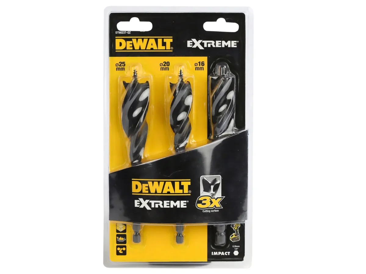 EXTREME® Tri Flute Bit Set, 3 Piece | DEWDT90237QZ