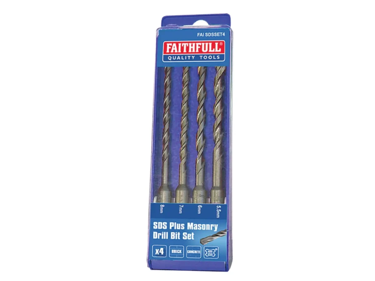 SDS Plus Drill Bit Set, 4 Piece | FAISDSSET4